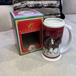 2004 Budweiser Holiday Stein 25th Anniversary Clydesdales - CS608
